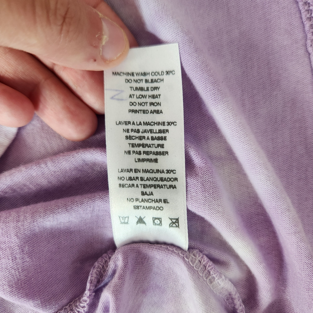 Sundry Lilac Purple White Tye-Dye Long Sleeve Round Neckline Shirt Size‎ 2 NWT - Picture 13 of 13